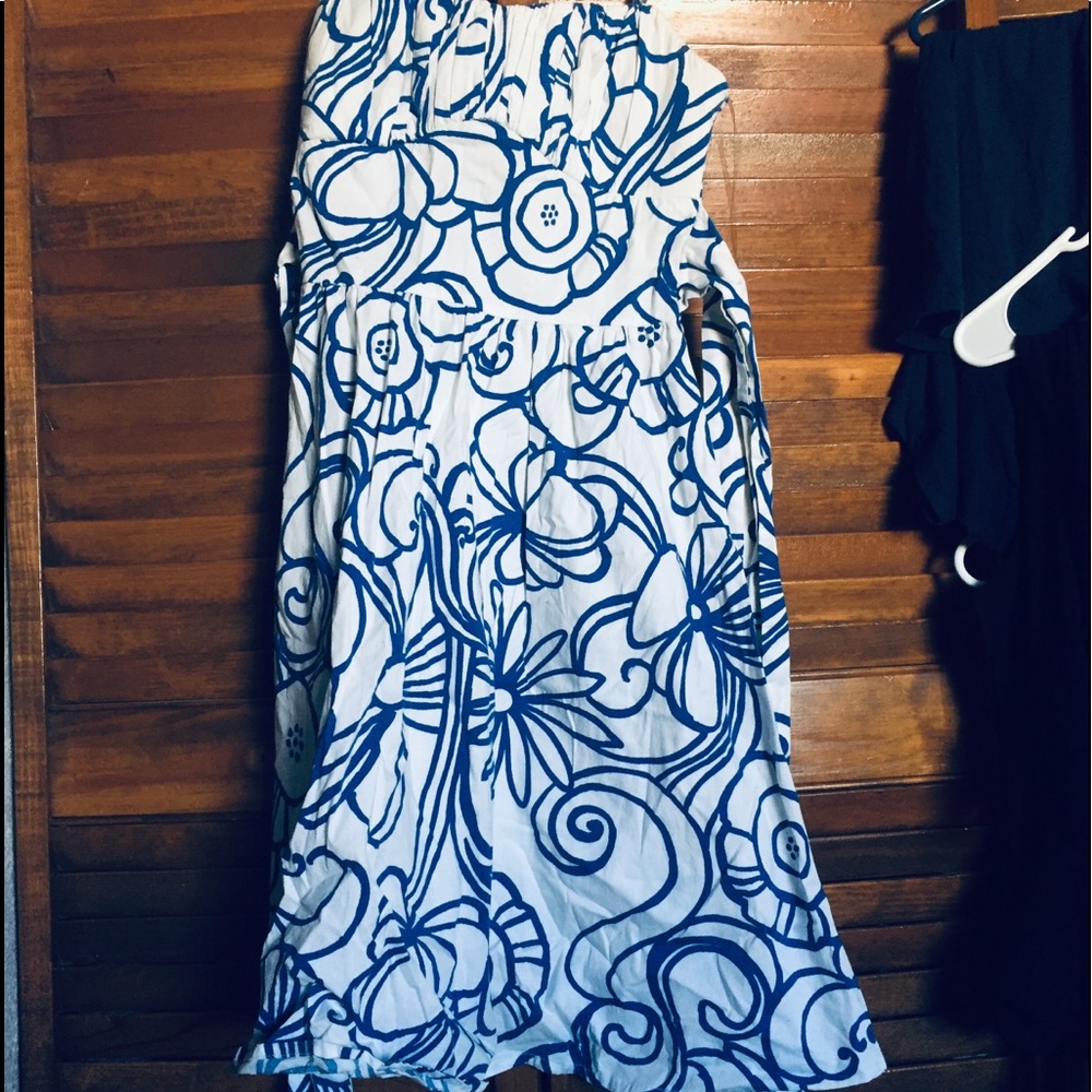 Beautiful cotton blue and white dress